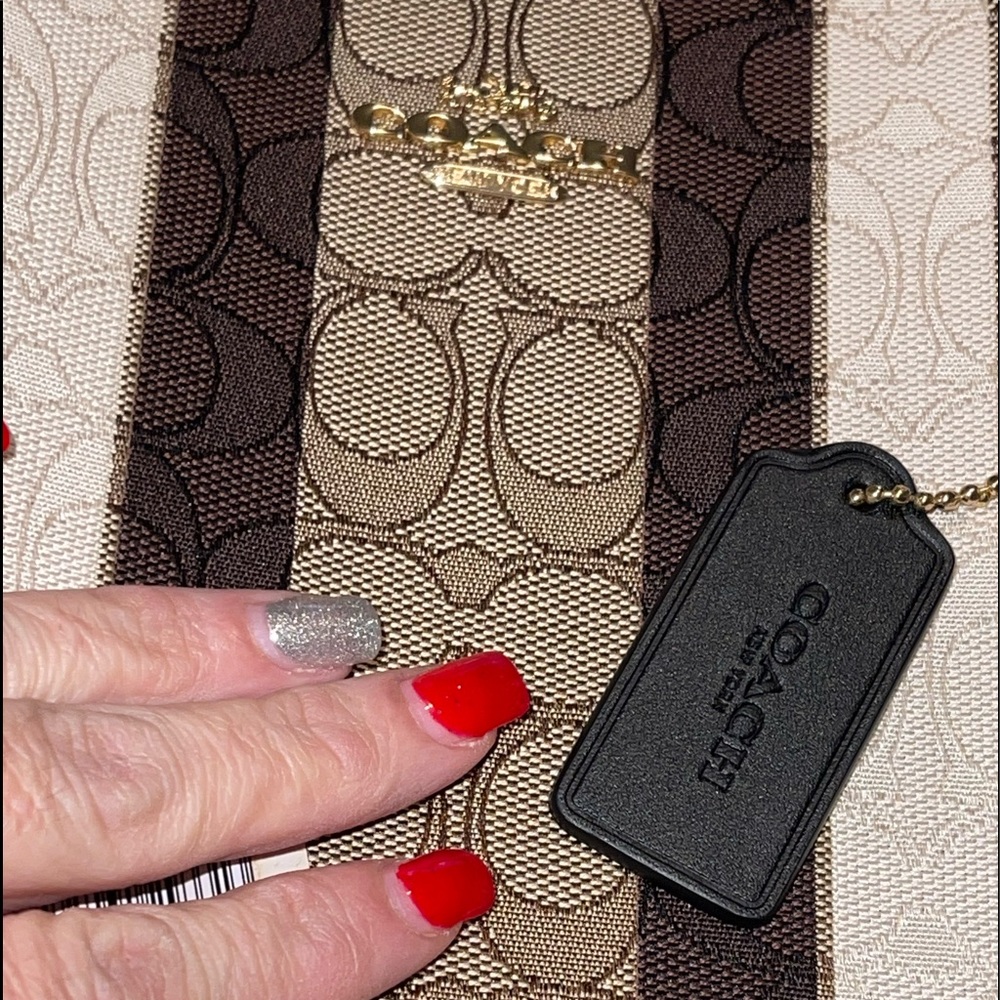 Coach - Mollie Tote 25 In Signature Jacquard With Stripes - Picture 8 of 14